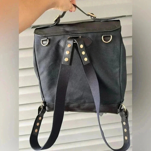 Timbuk2 x PHOEBE DAHL Travel  Convertible Backpack Black Canvas Leather - Picture 7 of 12